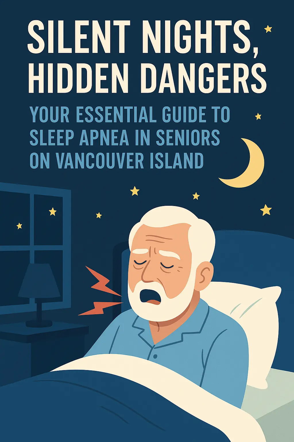 Person sleeping peacefully while unaware of potential sleep apnea risks — a silent night with hidden danger.